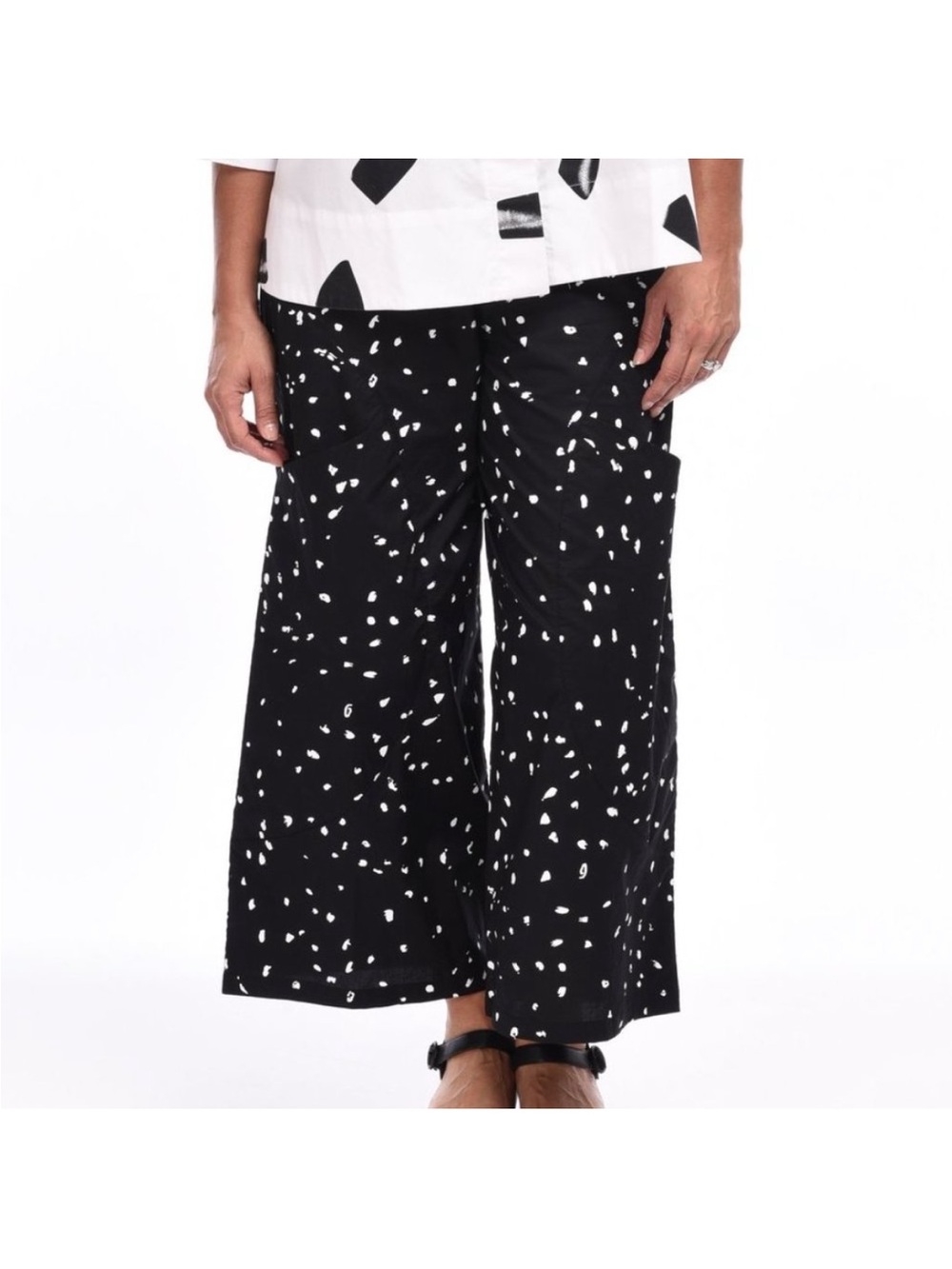 Snapdragon  Twig Portia Pants Black White Raindrop size large